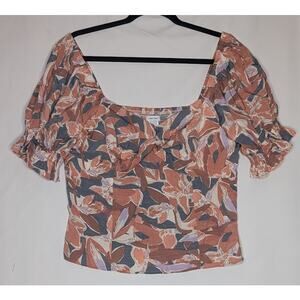 NINE WEST Womens Peasant cottagecore European Fairycore Castlecore top size XL